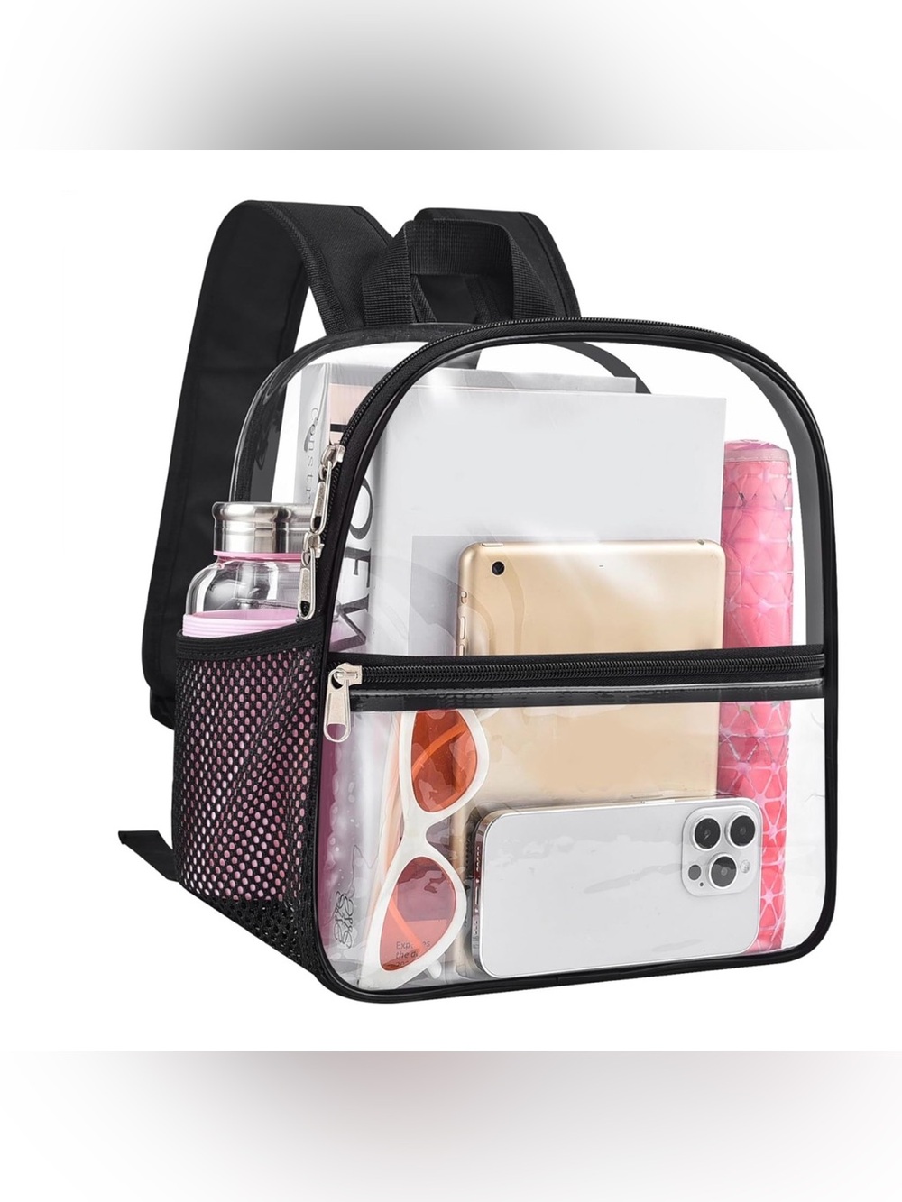 Clear Stadium Approved Backpack with Black Trim